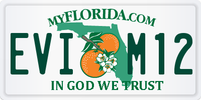 FL license plate EVIM12