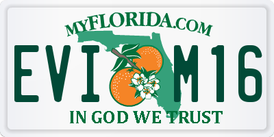 FL license plate EVIM16