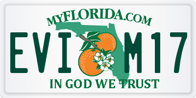FL license plate EVIM17