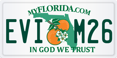 FL license plate EVIM26