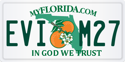 FL license plate EVIM27