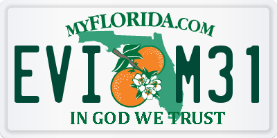 FL license plate EVIM31