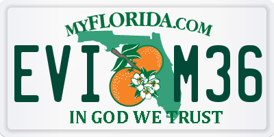 FL license plate EVIM36