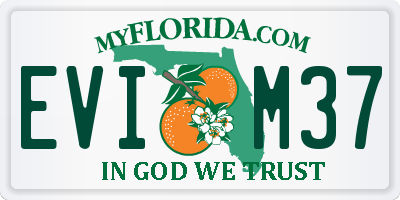 FL license plate EVIM37
