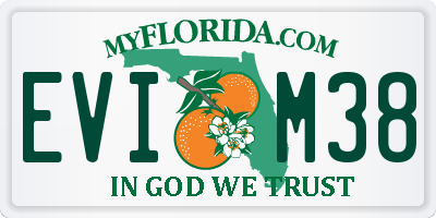 FL license plate EVIM38