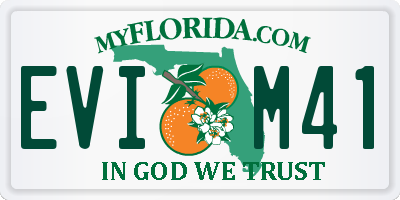 FL license plate EVIM41