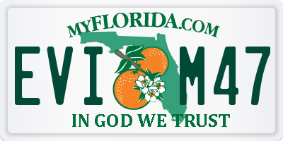 FL license plate EVIM47