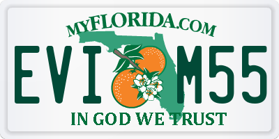 FL license plate EVIM55