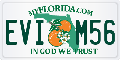 FL license plate EVIM56