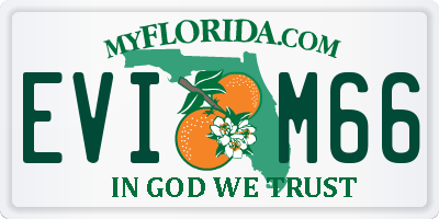 FL license plate EVIM66