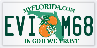 FL license plate EVIM68