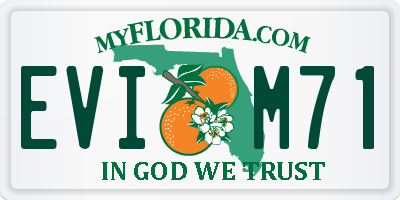 FL license plate EVIM71