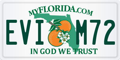 FL license plate EVIM72