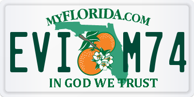 FL license plate EVIM74