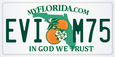 FL license plate EVIM75