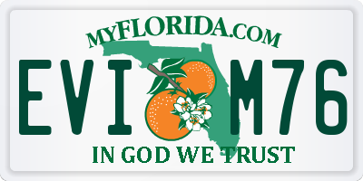 FL license plate EVIM76