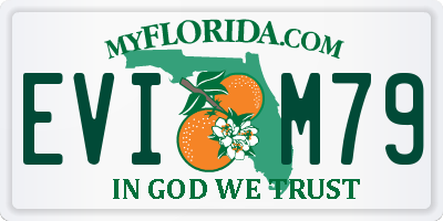 FL license plate EVIM79
