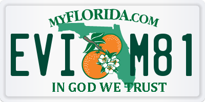 FL license plate EVIM81
