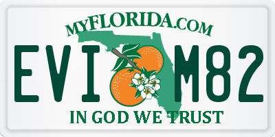 FL license plate EVIM82