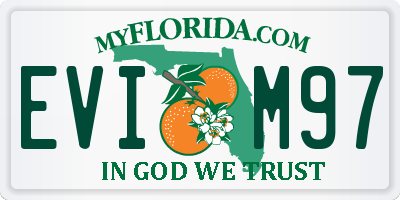 FL license plate EVIM97