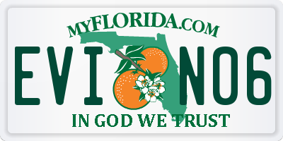 FL license plate EVIN06