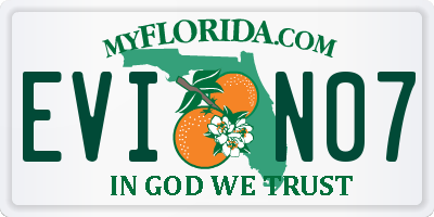 FL license plate EVIN07