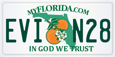 FL license plate EVIN28