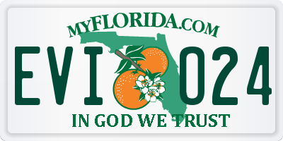 FL license plate EVIO24
