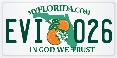 FL license plate EVIO26