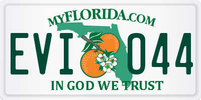 FL license plate EVIO44