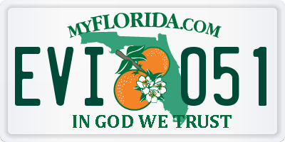 FL license plate EVIO51