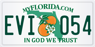 FL license plate EVIO54