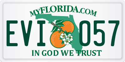 FL license plate EVIO57