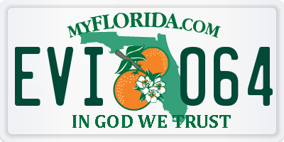 FL license plate EVIO64