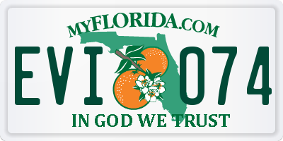 FL license plate EVIO74