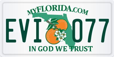 FL license plate EVIO77