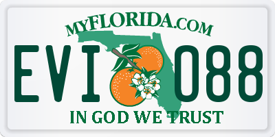 FL license plate EVIO88