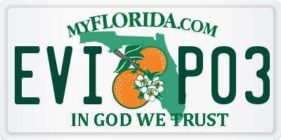 FL license plate EVIP03