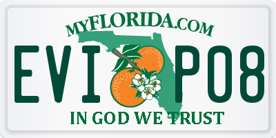 FL license plate EVIP08