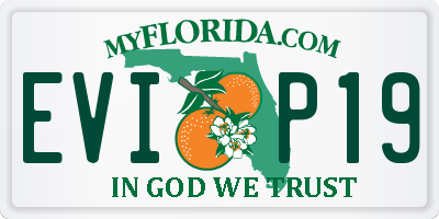 FL license plate EVIP19