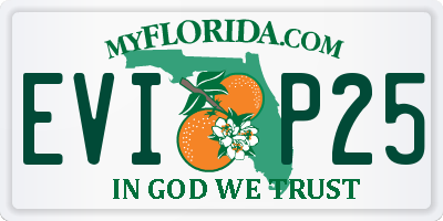 FL license plate EVIP25