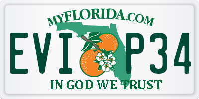 FL license plate EVIP34