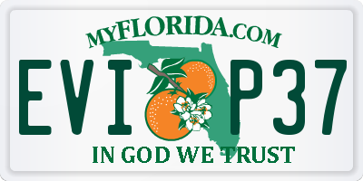 FL license plate EVIP37