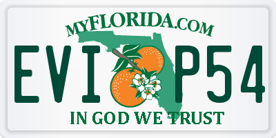 FL license plate EVIP54