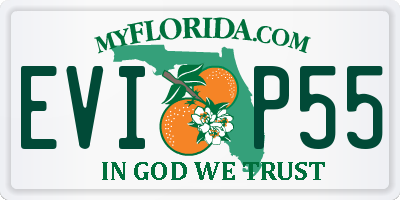 FL license plate EVIP55
