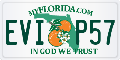 FL license plate EVIP57