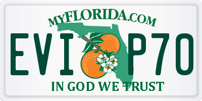 FL license plate EVIP70