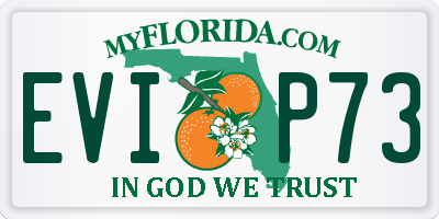 FL license plate EVIP73