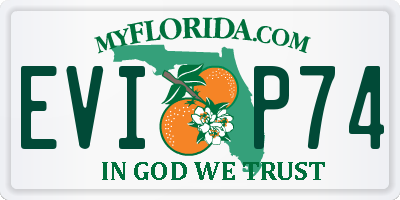 FL license plate EVIP74