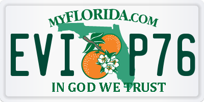 FL license plate EVIP76